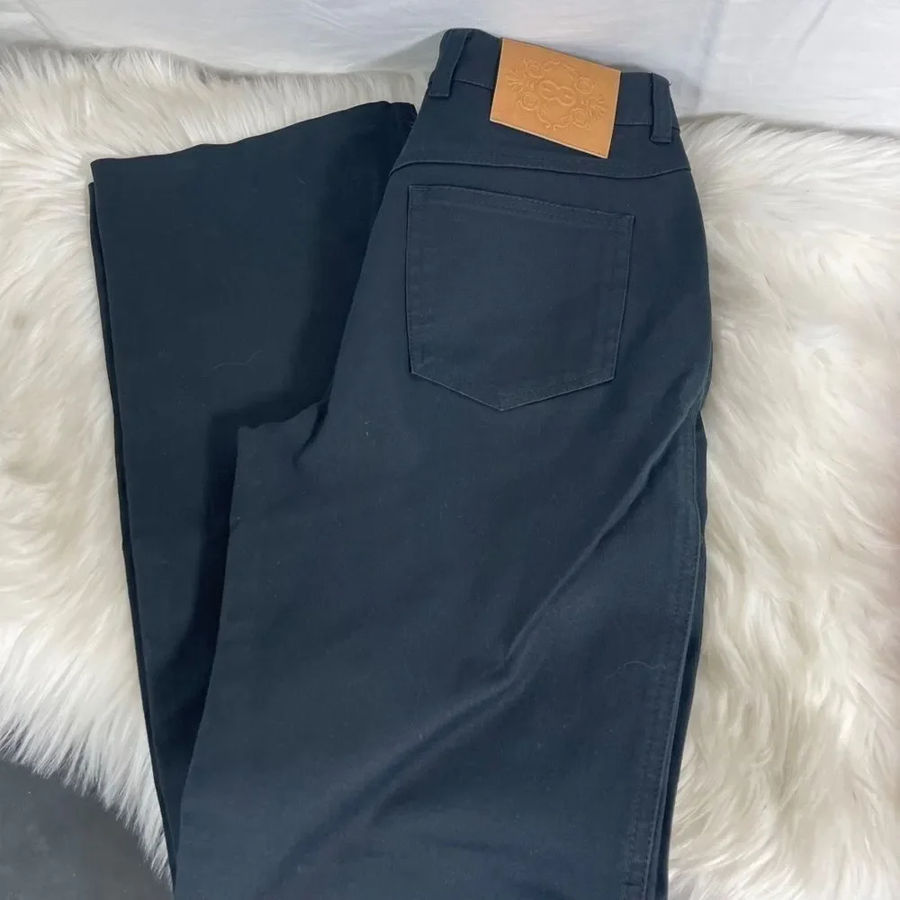 Escada NWOT Black High Waist Straight Leg‎ Jeans Sz 38/US 8